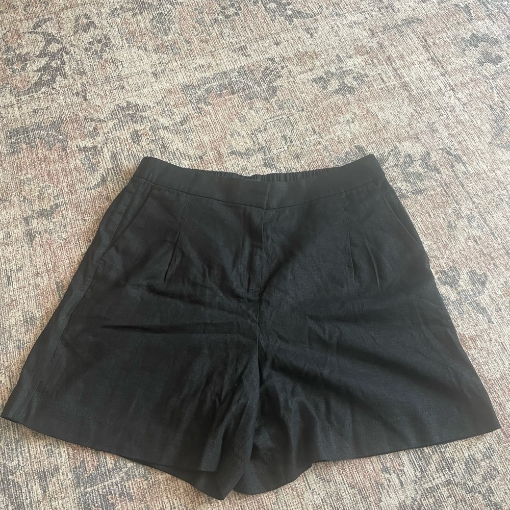 J. Crew Factory Classic Black Women's Linen Shorts